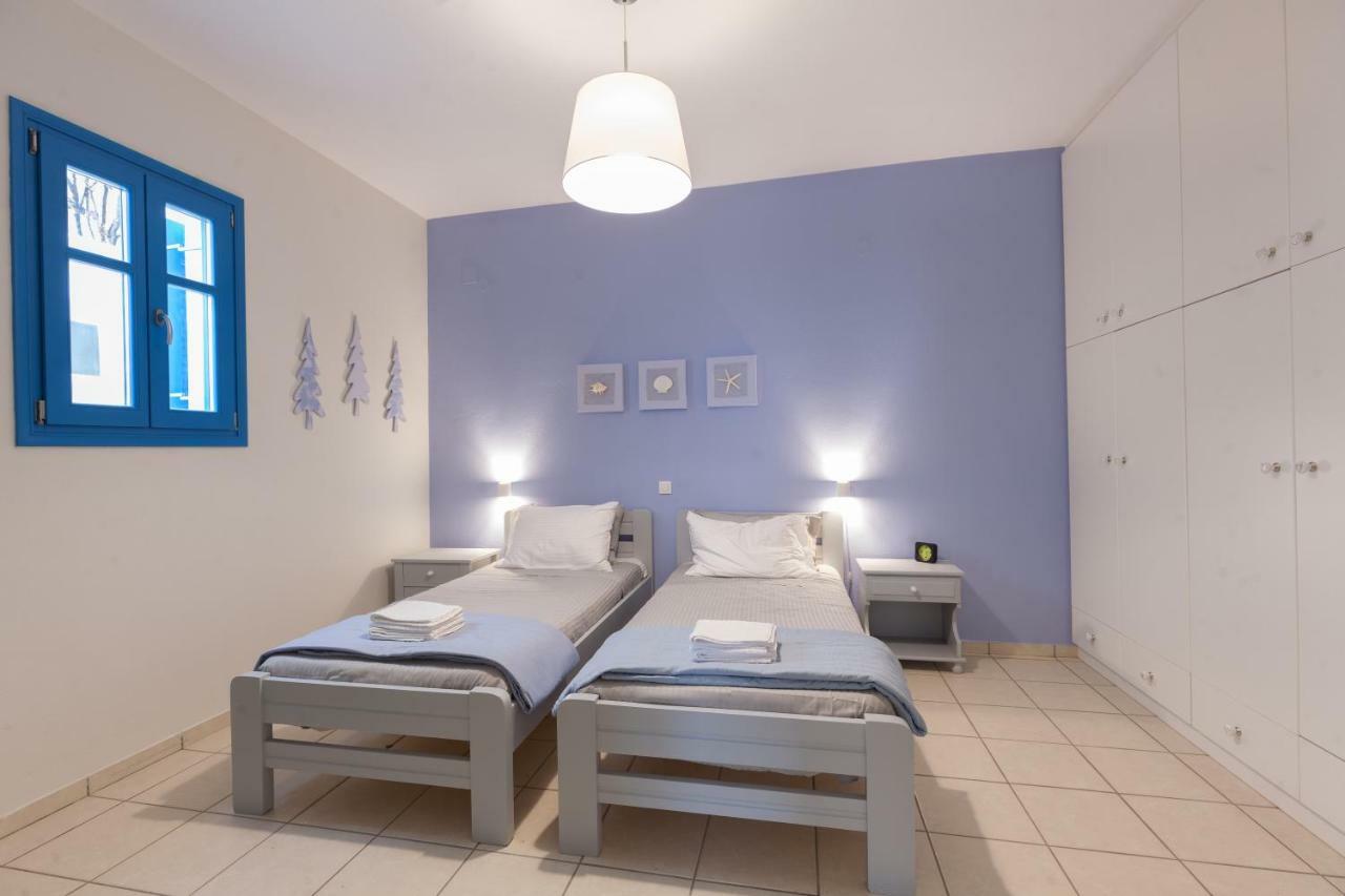 Just Blue With Amazing Sea Views In Piso Livadi Villa Dış mekan fotoğraf