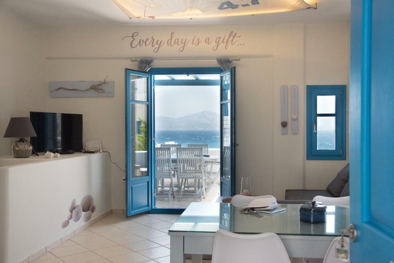 Just Blue With Amazing Sea Views In Piso Livadi Villa Dış mekan fotoğraf