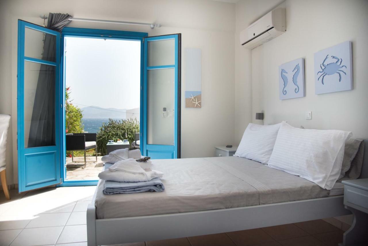 Just Blue With Amazing Sea Views In Piso Livadi Villa Dış mekan fotoğraf