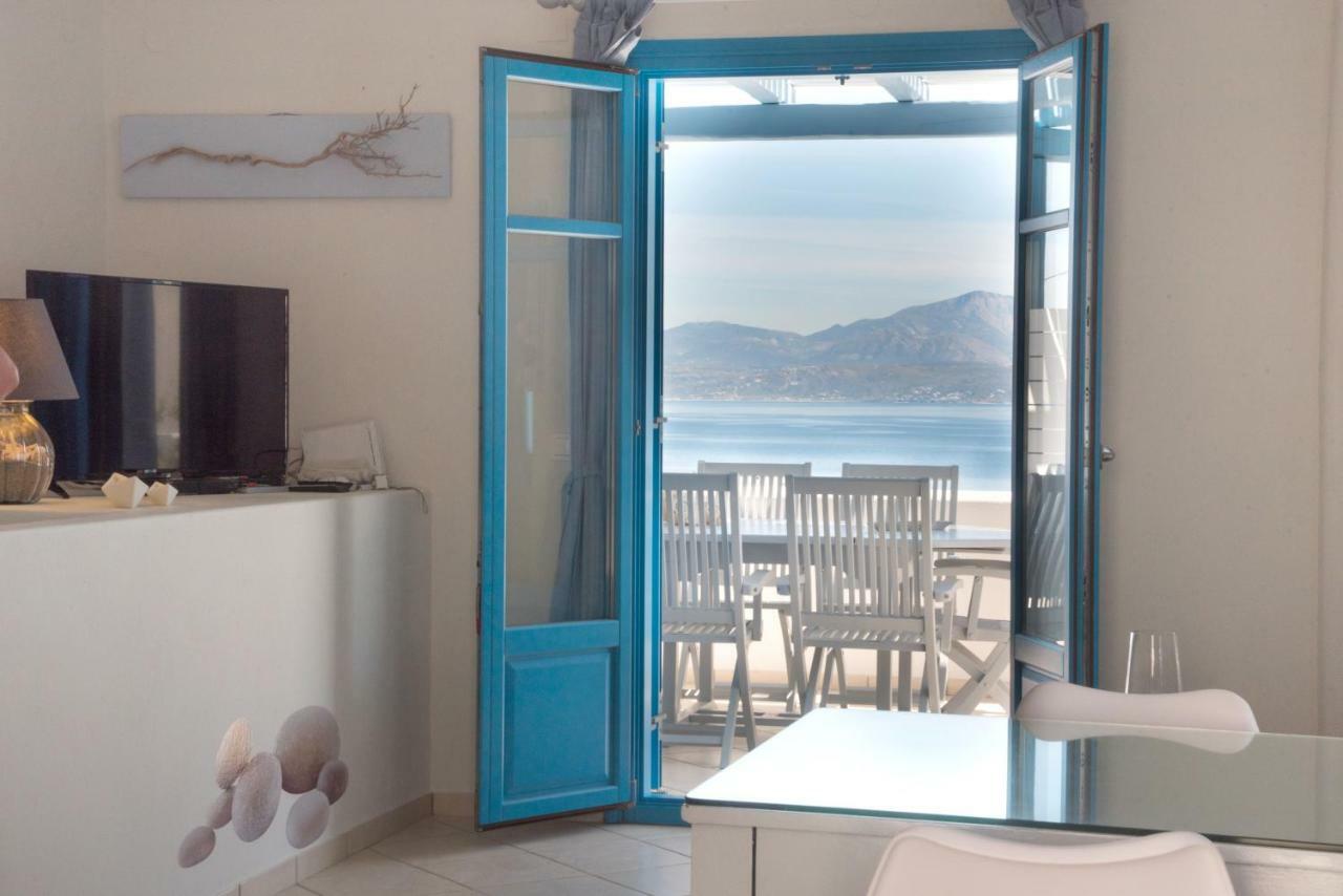 Just Blue With Amazing Sea Views In Piso Livadi Villa Dış mekan fotoğraf